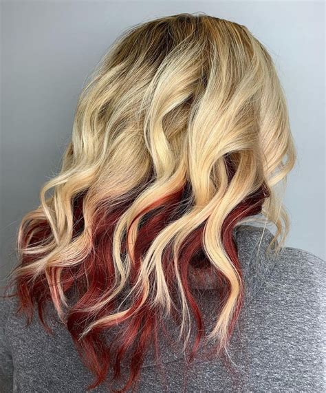 red under blonde hair|red and blonde under hair pinterest.